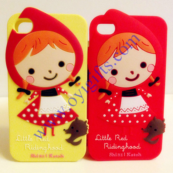 Cartoon Little Red Ridingholld styles silicone phone case soft skin cover for iPhone 4/5 factory
